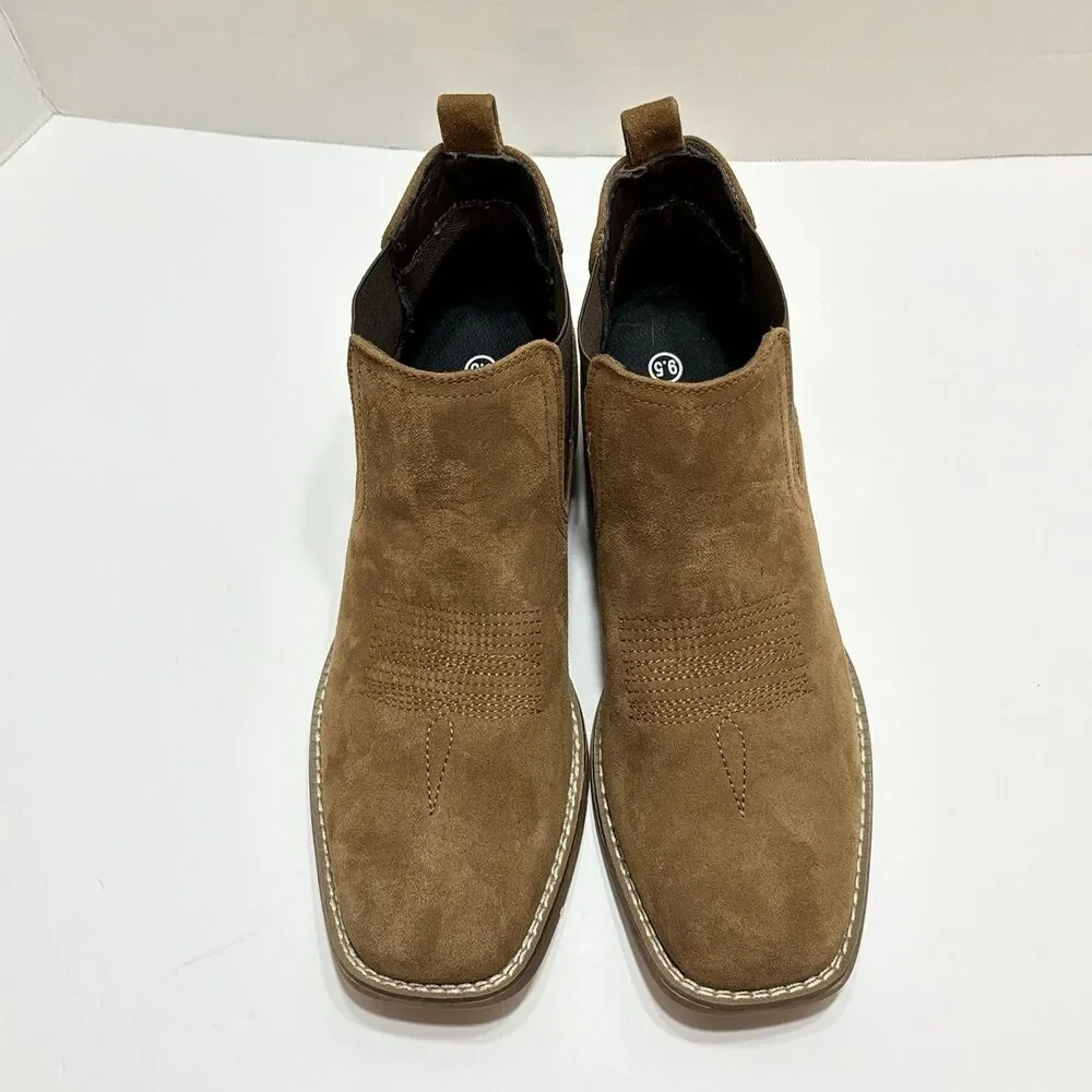 ILV Men’s Square Toe Chelsea Western Boots Size 9.5 Cowboy Leather